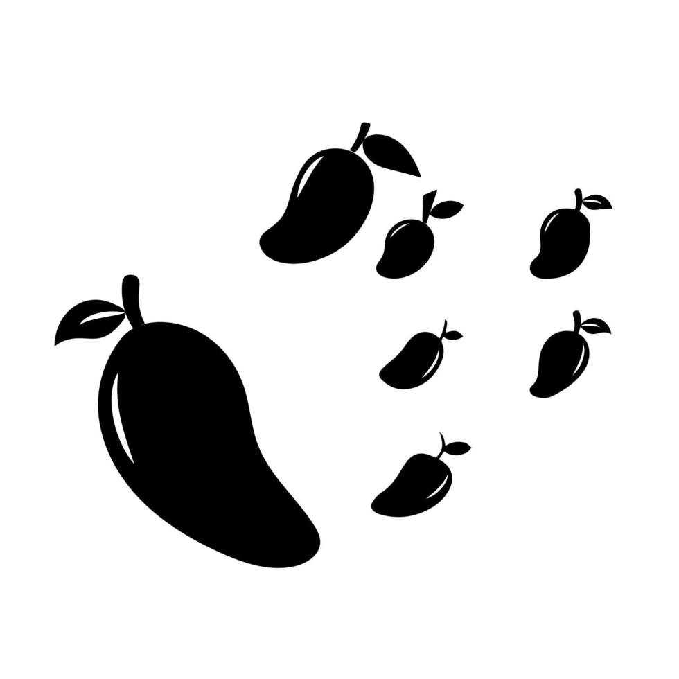 Mango Obst Vektor Symbol. Mango im eben Stil. Vektor Illustration von tropisch Obst