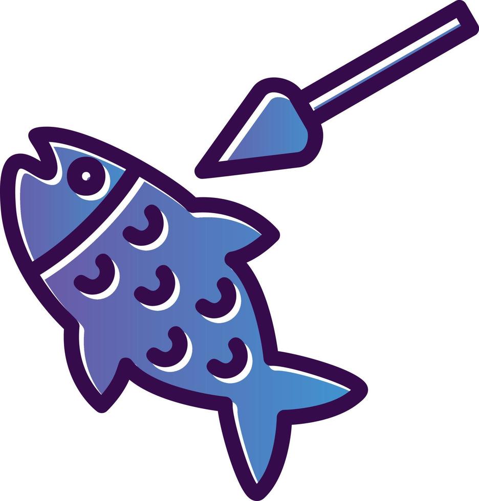Speerfischen-Vektor-Icon-Design vektor