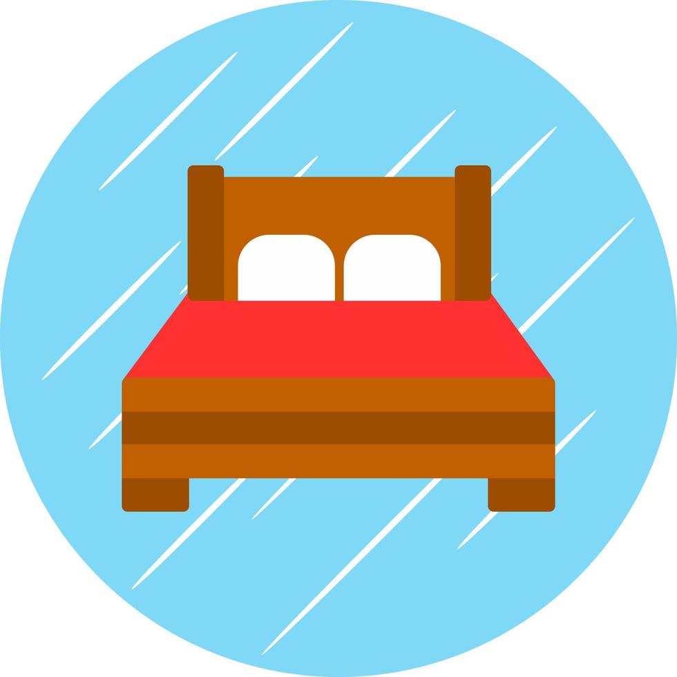 Bett-Vektor-Icon-Design vektor