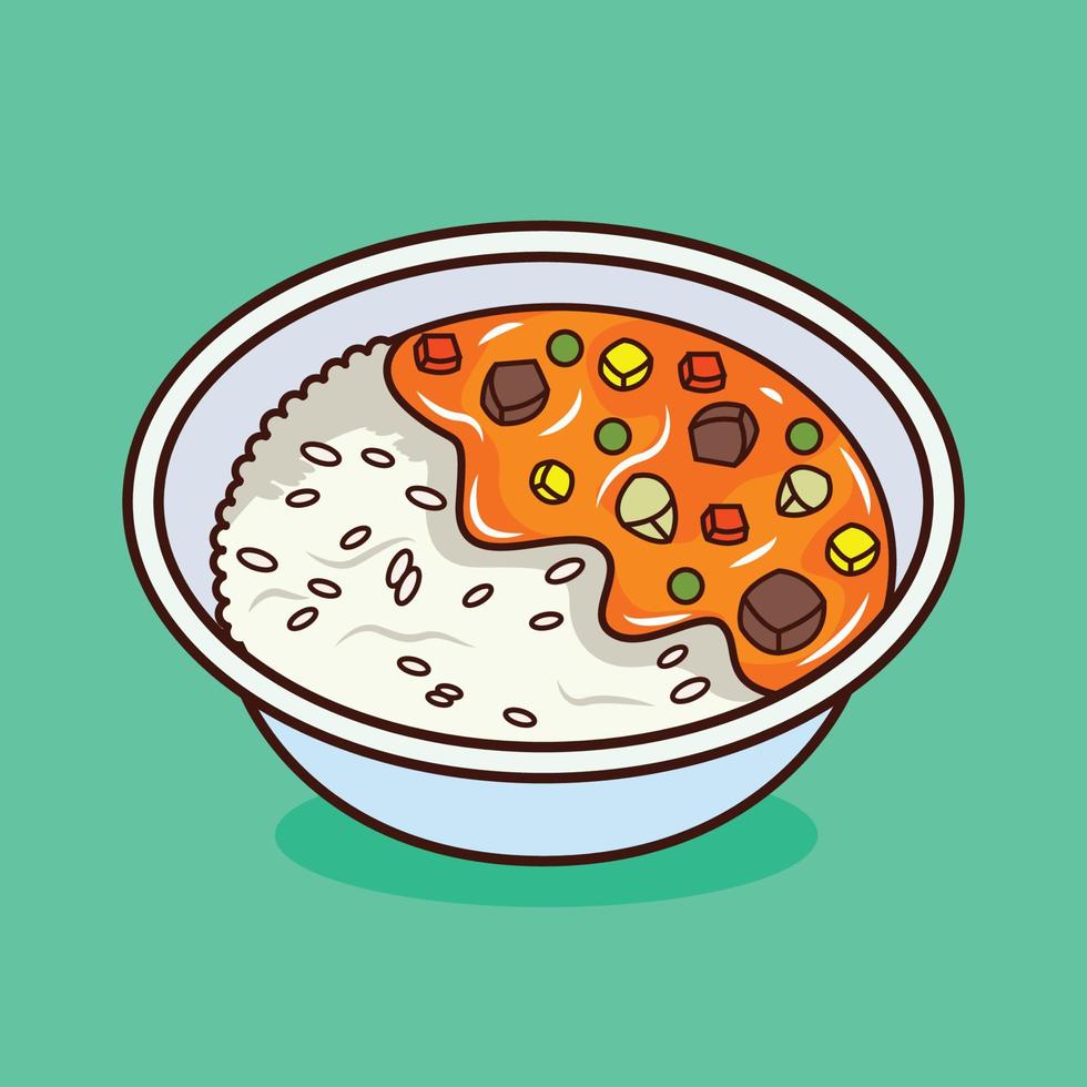 curry ris de illustration vektor