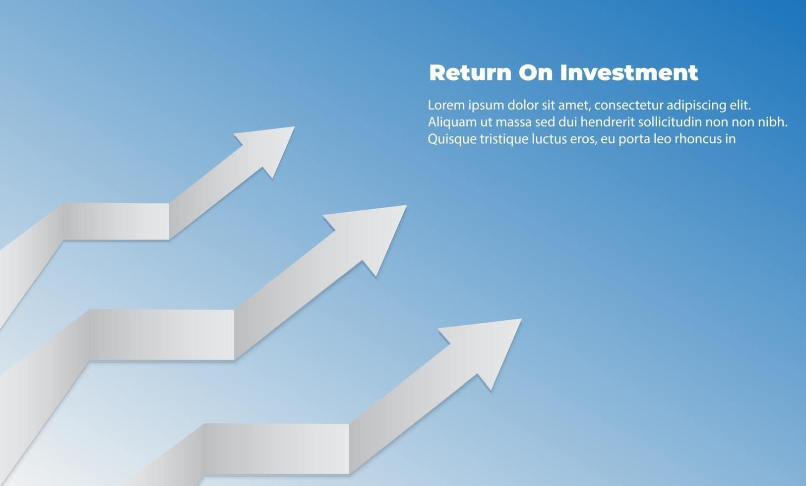 affärspil riktningskoncept till framgång. avkastning på investering ROI. tillämpligt för marknadsföring, omslagsaffisch, infografik, målsida, ui, ux, persentation, baner, sociala medier publicerade vektor