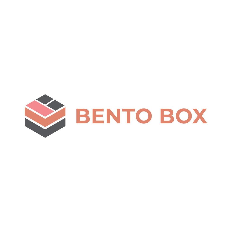 vektor bento låda logotyp design