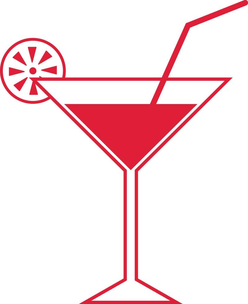 Cocktail Glas Vektor Illustration Grafik Symbol