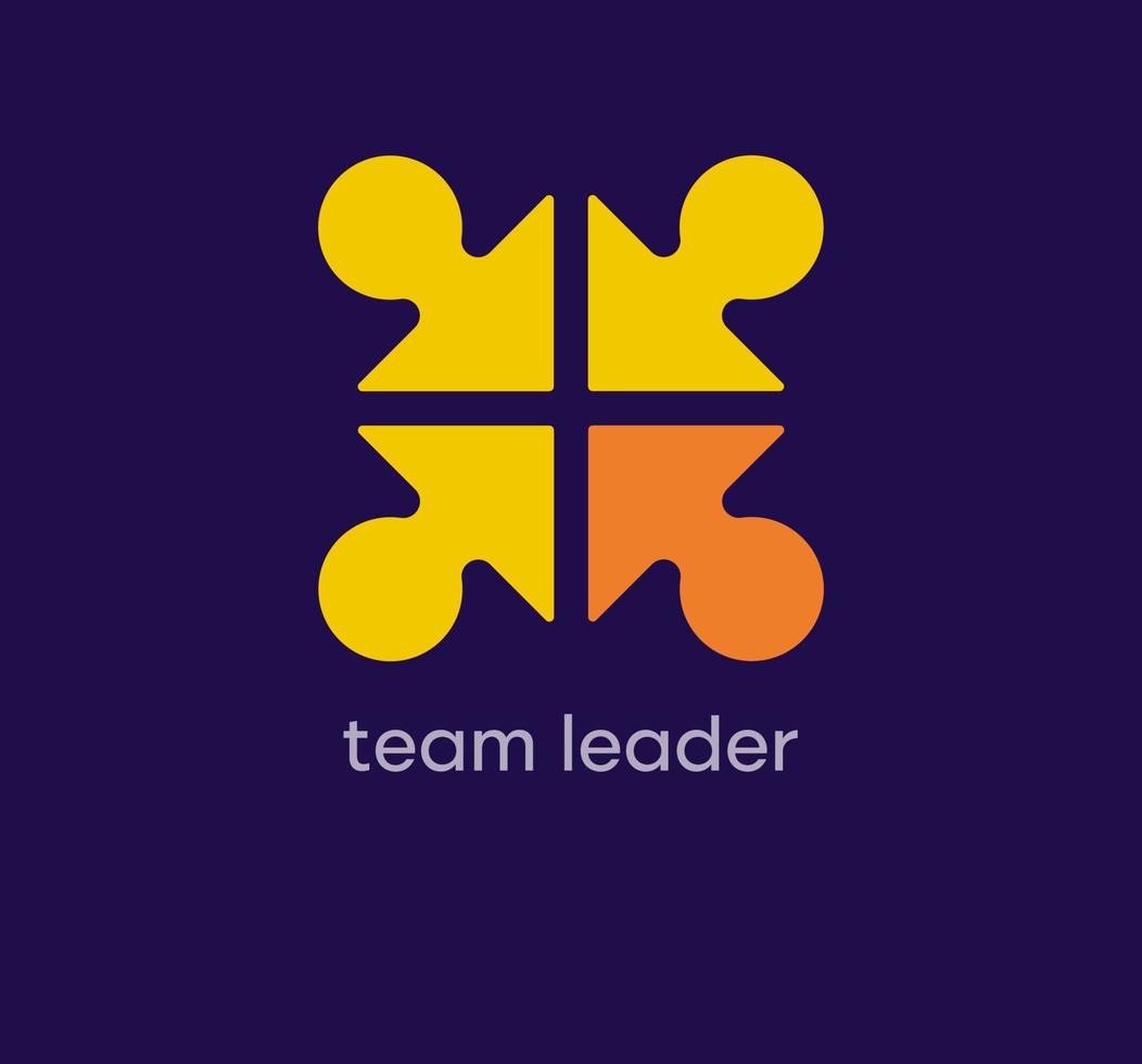 team ledare mänsklig logotyp. unik design Färg övergångar. ledare och entreprenör logotyp mall. vektor. vektor
