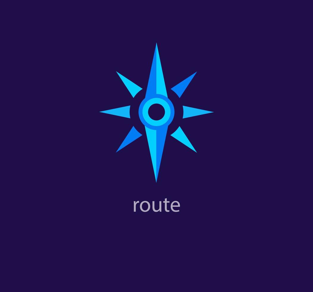 einzigartig Route Ort Logo. Trend Farbe Übergänge. Ziel Logo Vorlage. Vektor