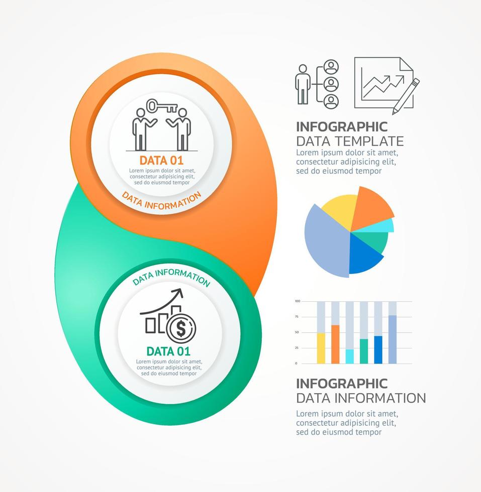 infographic cirkel mall bakgrund vektor