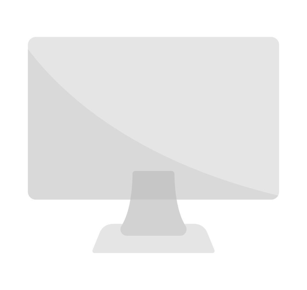Computer Bildschirm Silhouette, Desktop lcd Anzeige Monitor elektronisch Gerät Illustration vektor