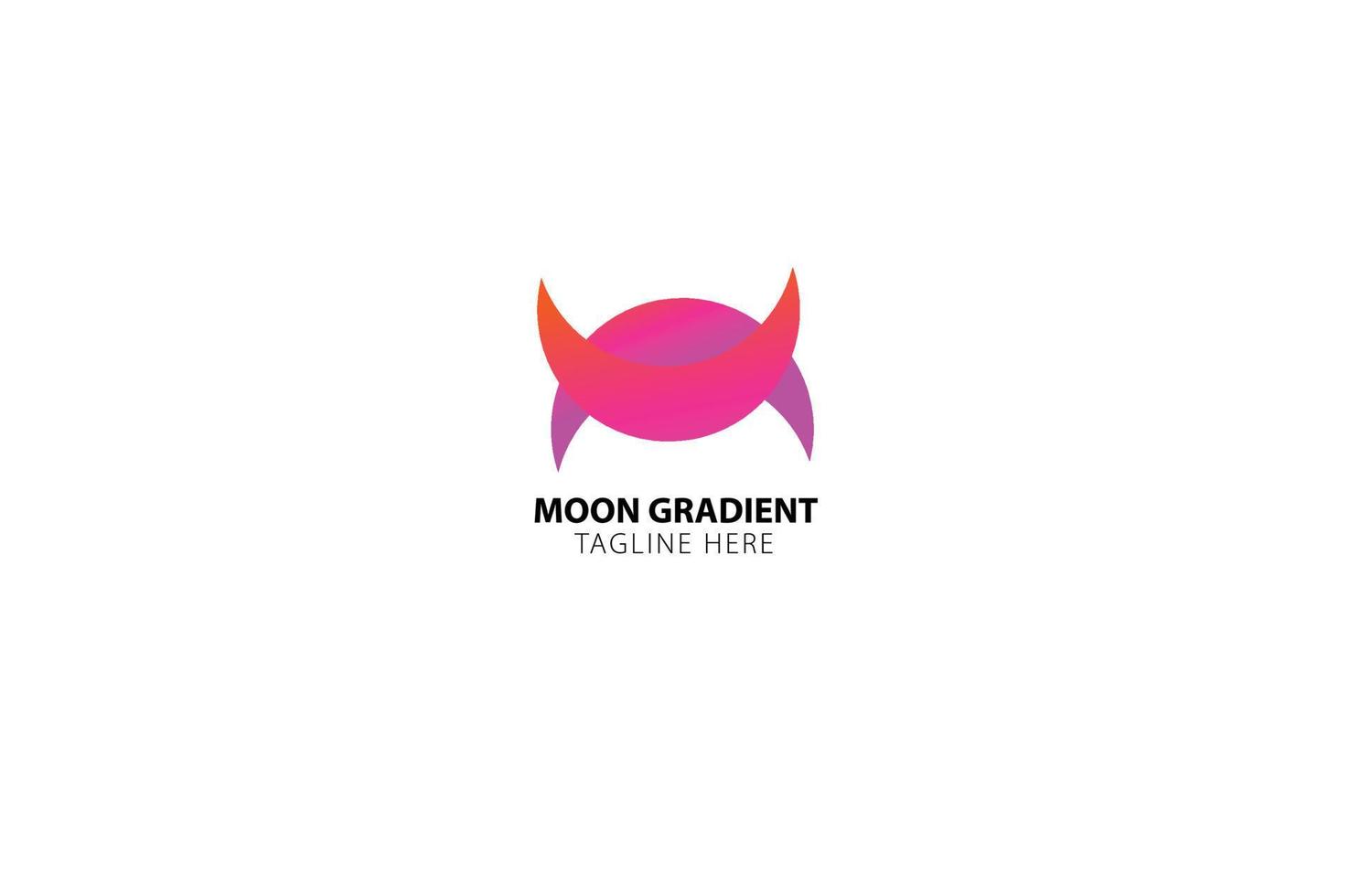 kostenlos Mond Gradient Logo Design vektor