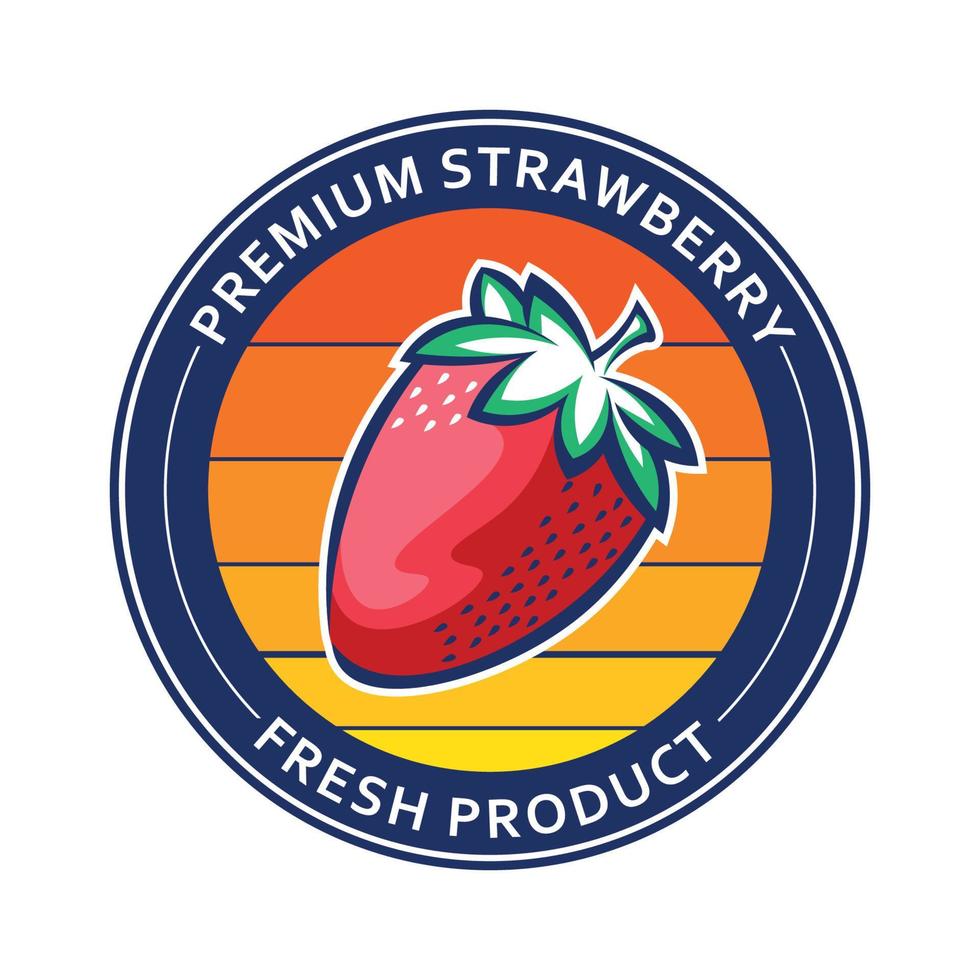 Erdbeere Vektor Design, perfekt zum Großhandel Obst Geschäft und Geschäft Logo Design