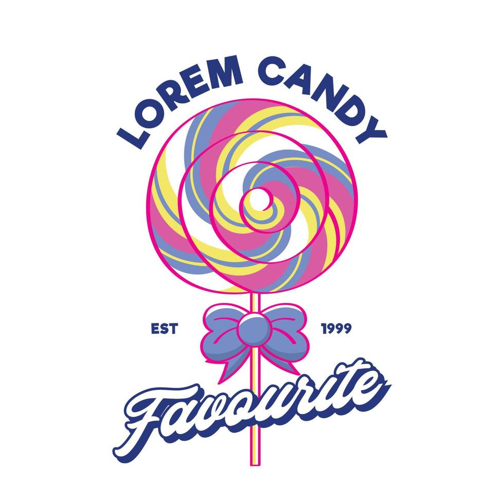lollypop Süßigkeiten Vektor Illustration, perfekt zum Süßigkeiten Geschäft und Fabrik Logo