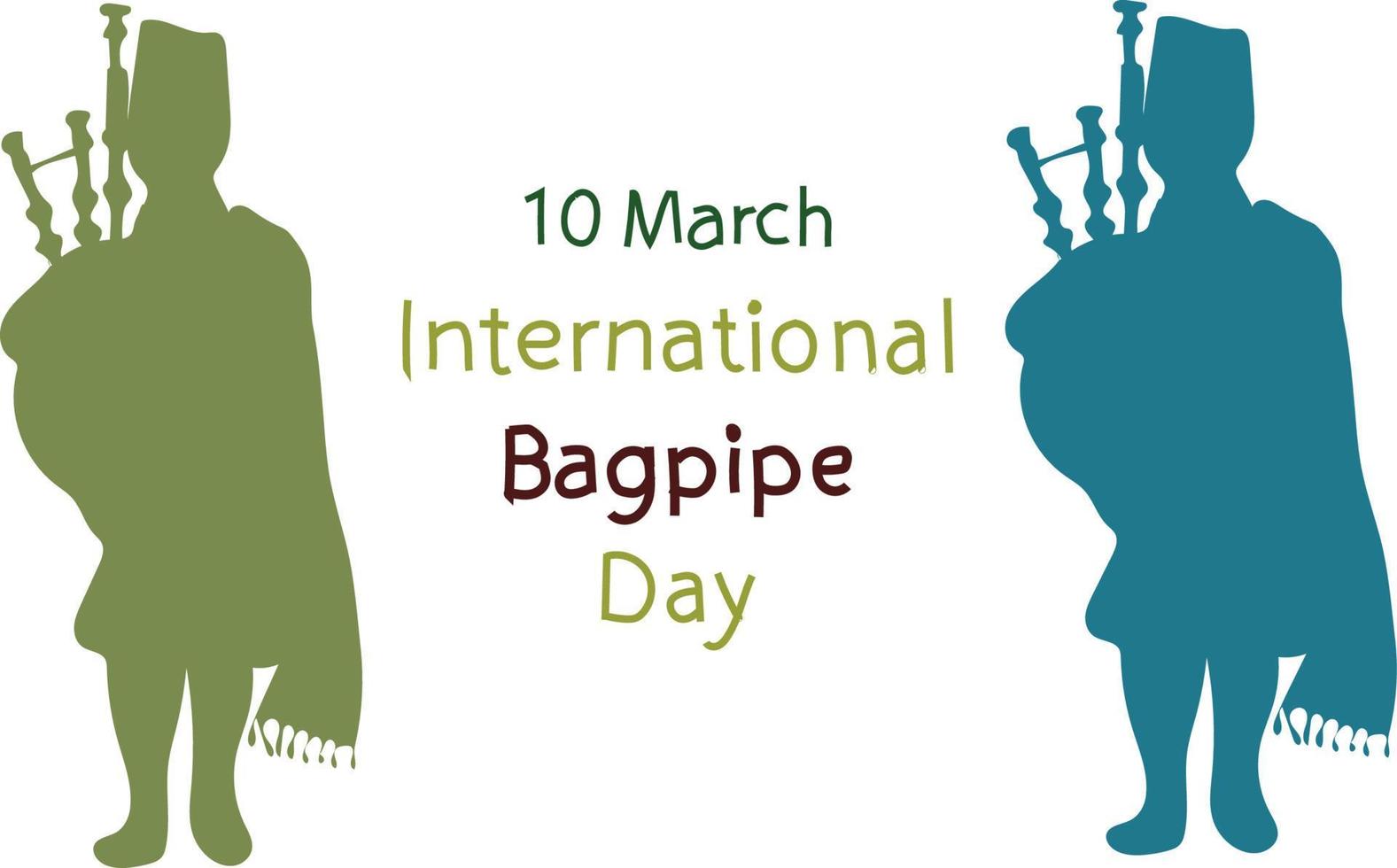 internationell bagpipe dag vektor illustration.