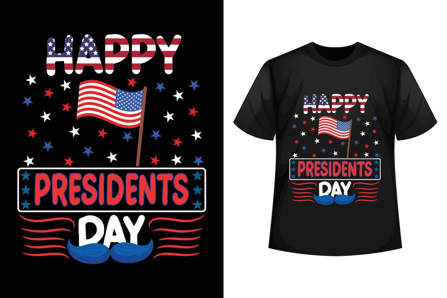 Lycklig presidenter dag - presidenter dag t-shirt design mall vektor