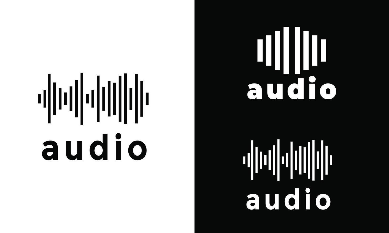 Musik- Logo, Audio- Symbol, Tween Logo, Audio- Umkodierung Logo, vektor