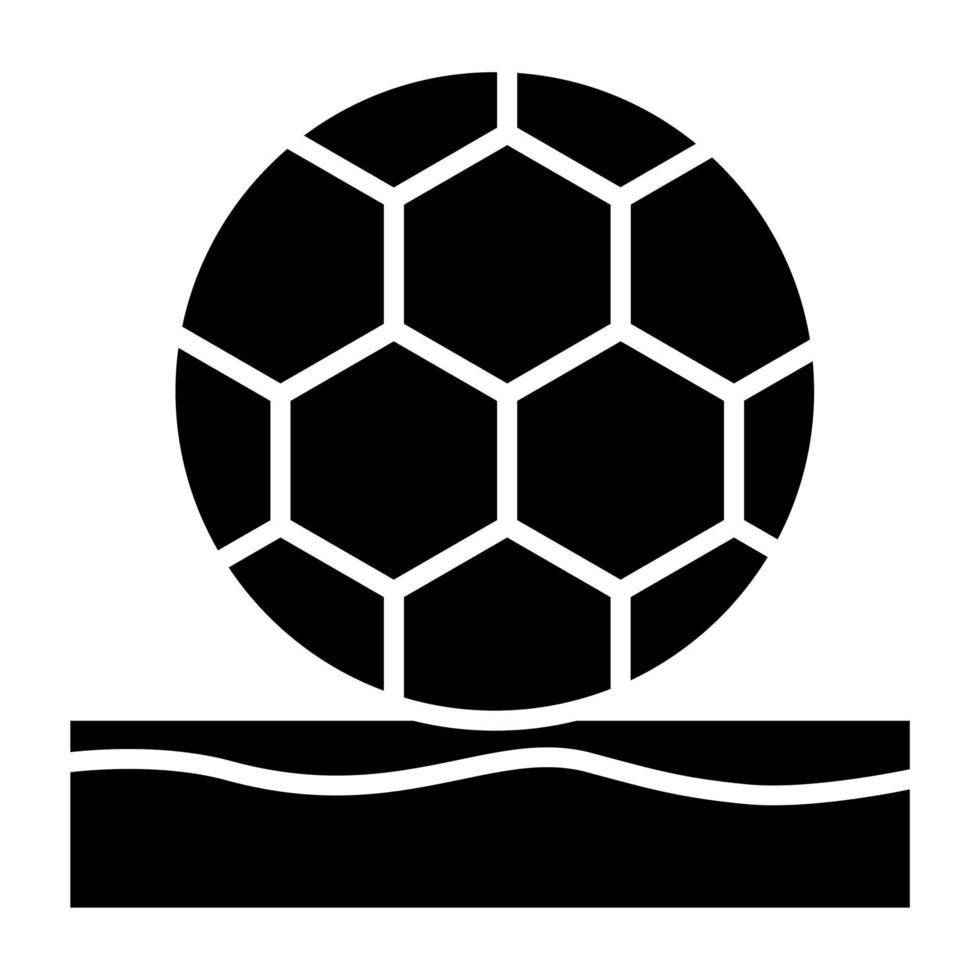 Strand Fußball Symbol Stil vektor