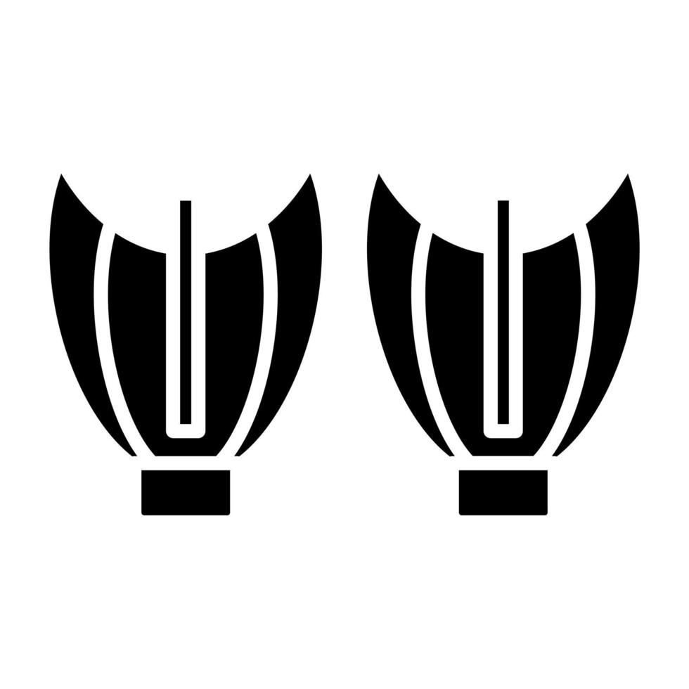 Flosse Schwimmen Symbol Stil vektor