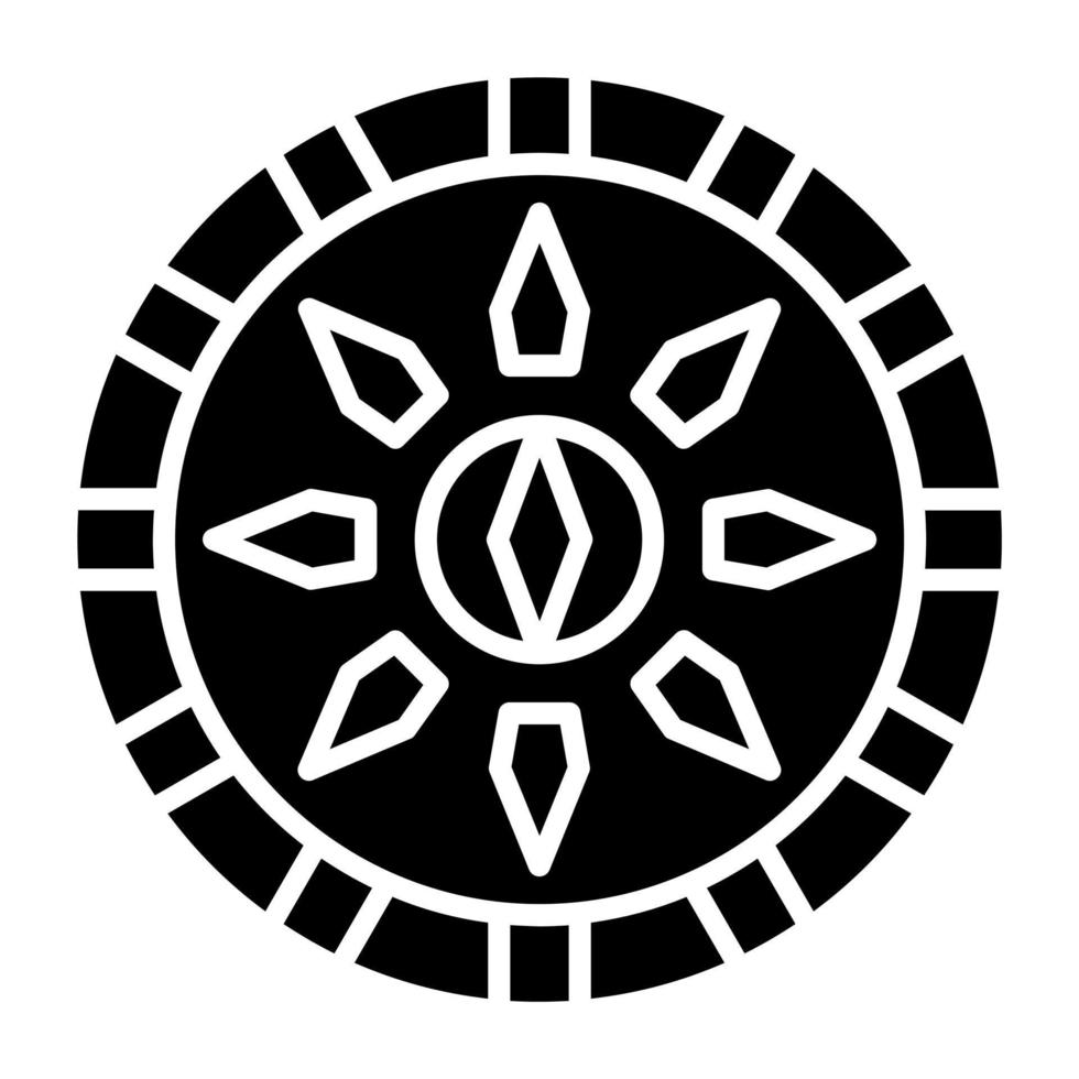 Wikinger Schild Symbol Stil vektor