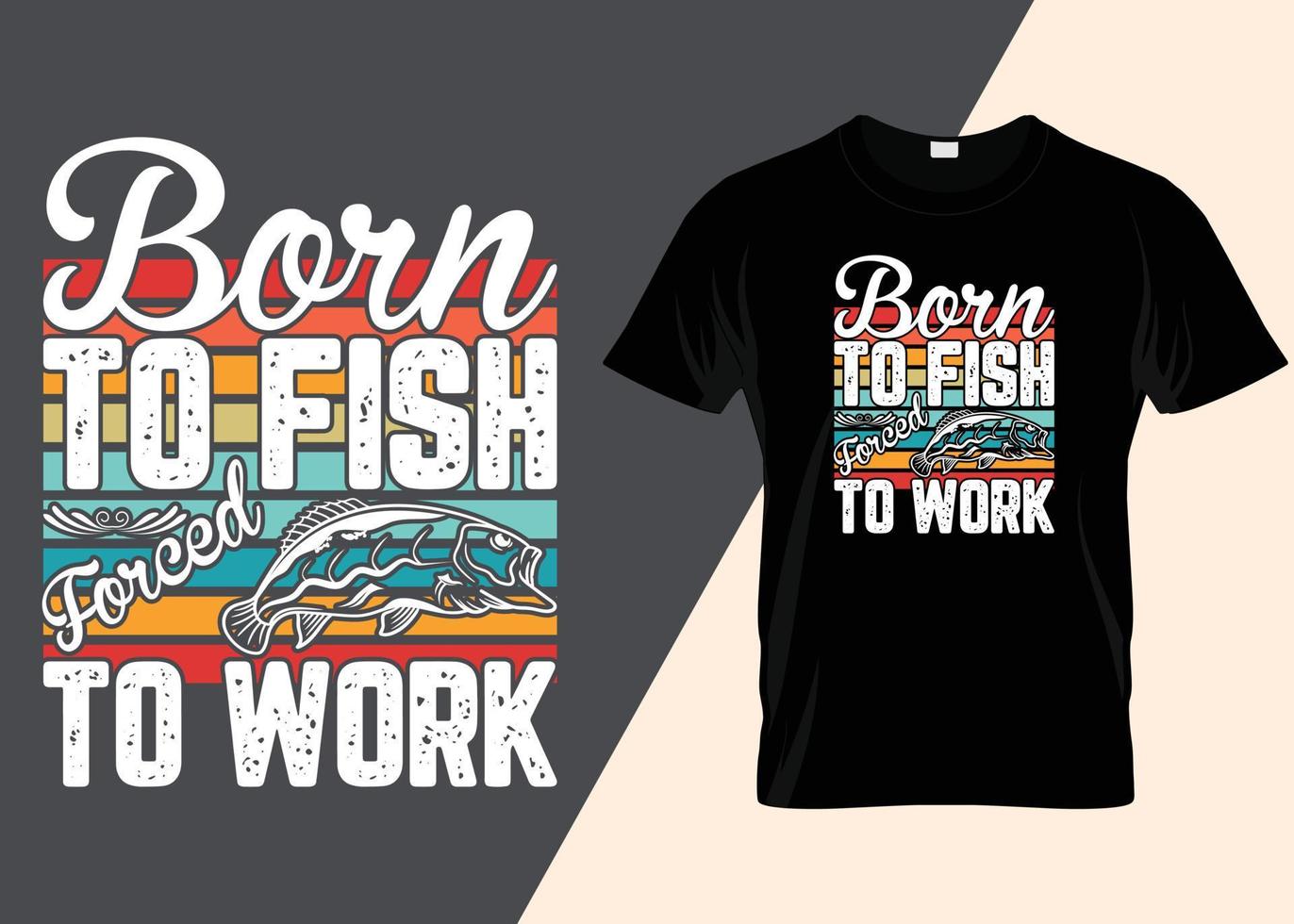 fiske typografi t-shirt design minimalistisk t-shirt design vektor