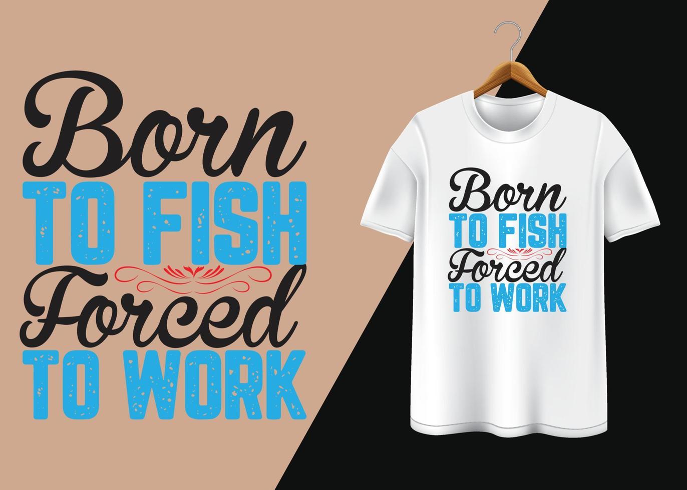 trendig beställnings- jakt camping fiske t-shirt design, fiske typografi t-shirt design, minimalistisk t-shirt design vektor