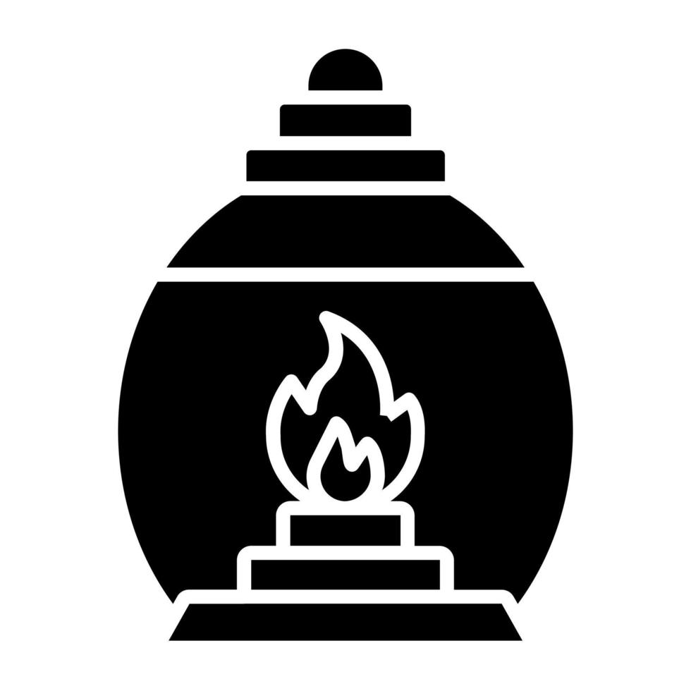 Gas Lampe Symbol Stil vektor