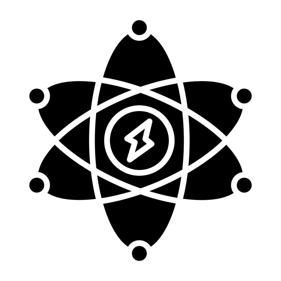 atom- energi ikon stil vektor
