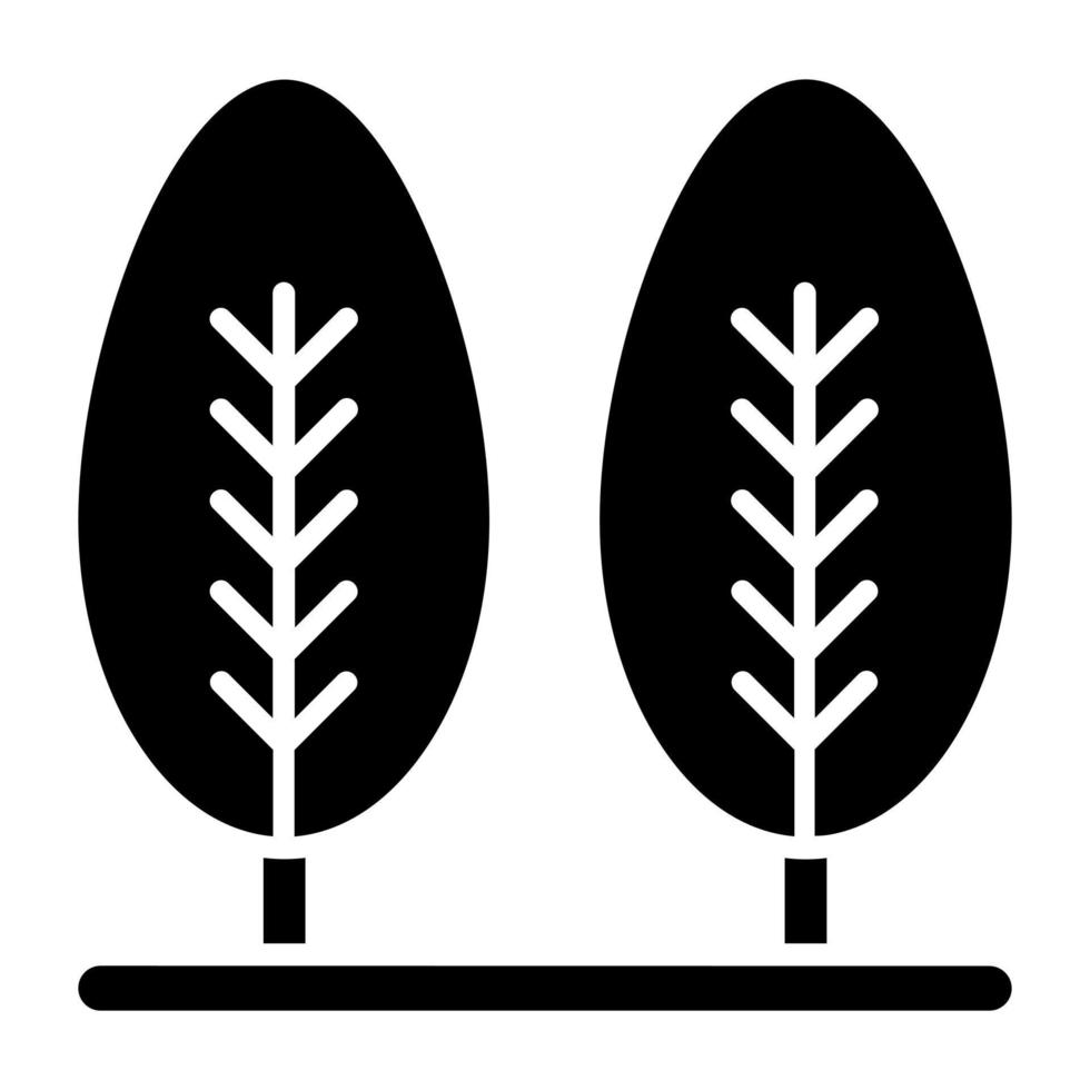 Zypresse Symbol Stil vektor