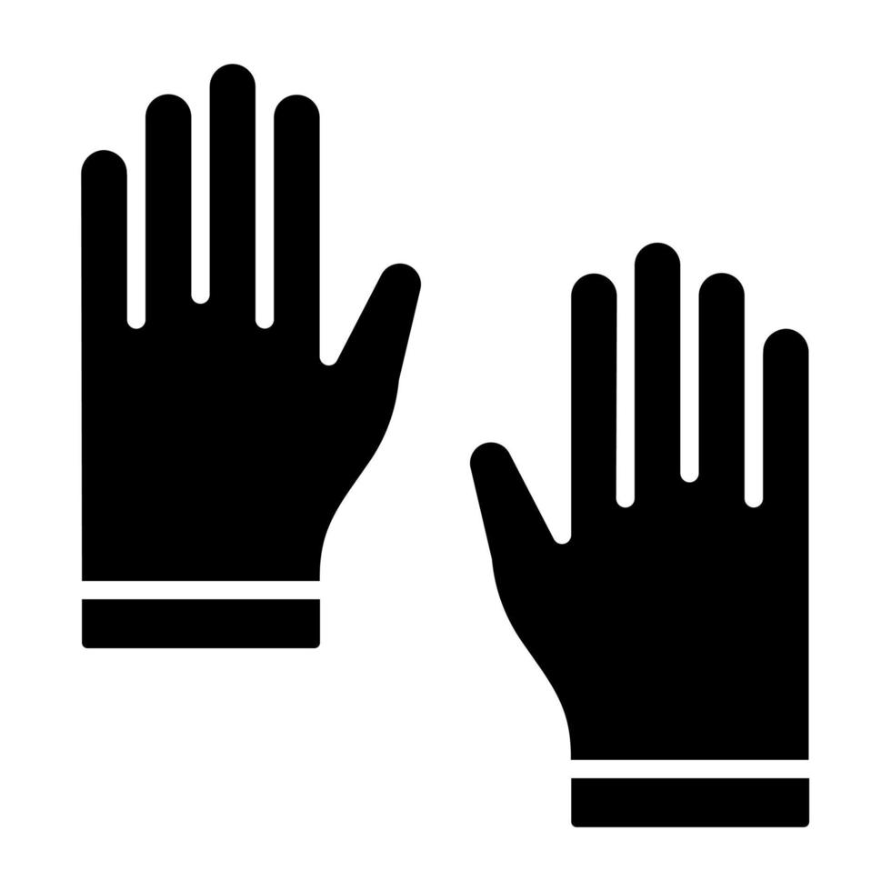 Latex Handschuhe Symbol Stil vektor