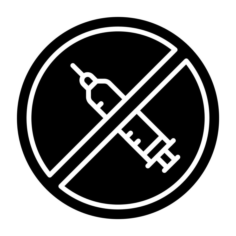 Anti Impfung Symbol Stil vektor