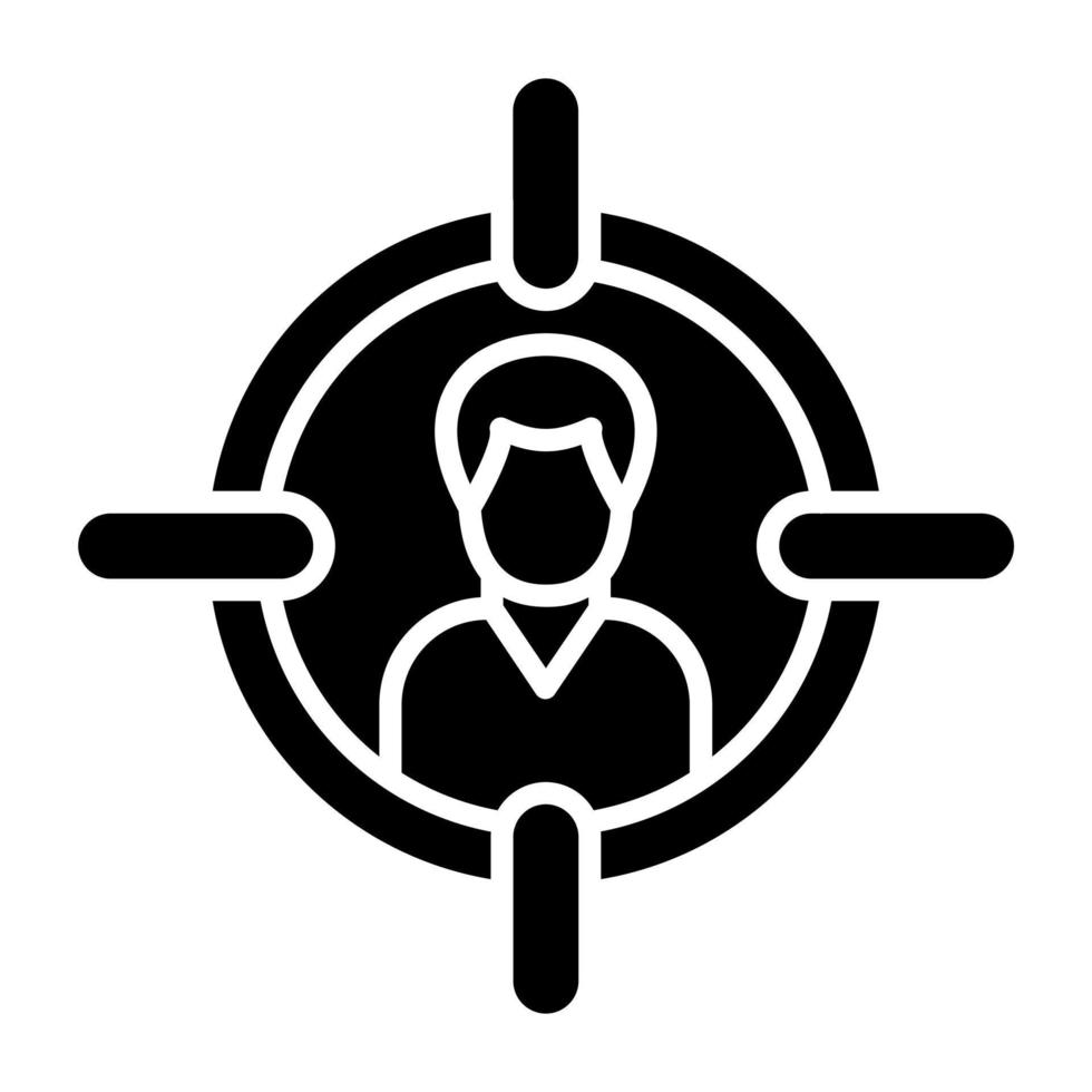 Käufer Persona Symbol Stil vektor