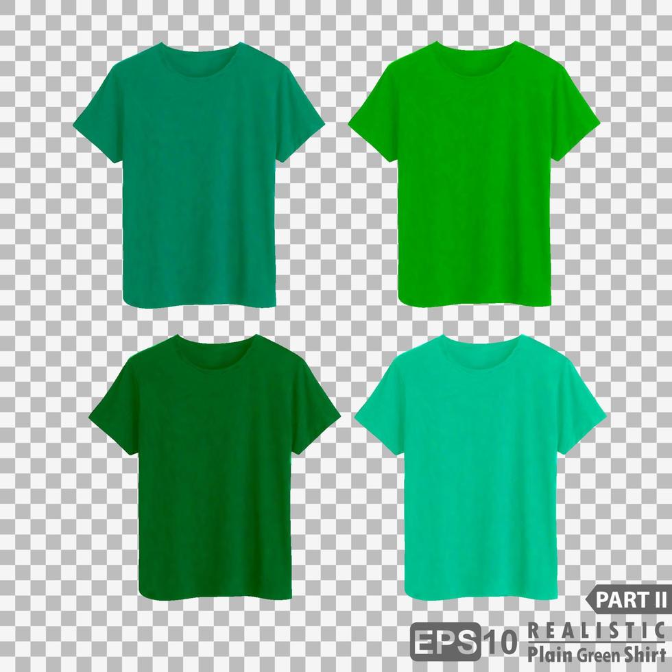grön enkel skjorta realistisk vektor illustration