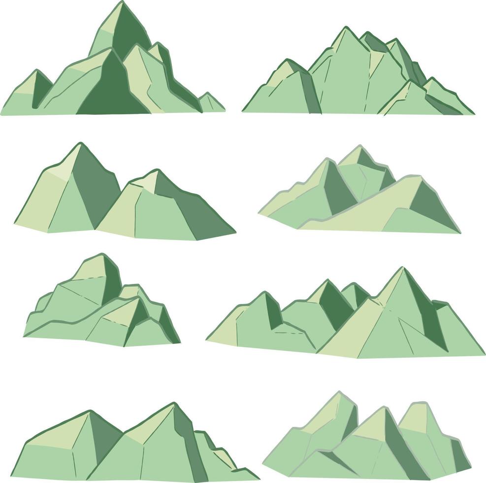 bergen i polygon element vektor bild