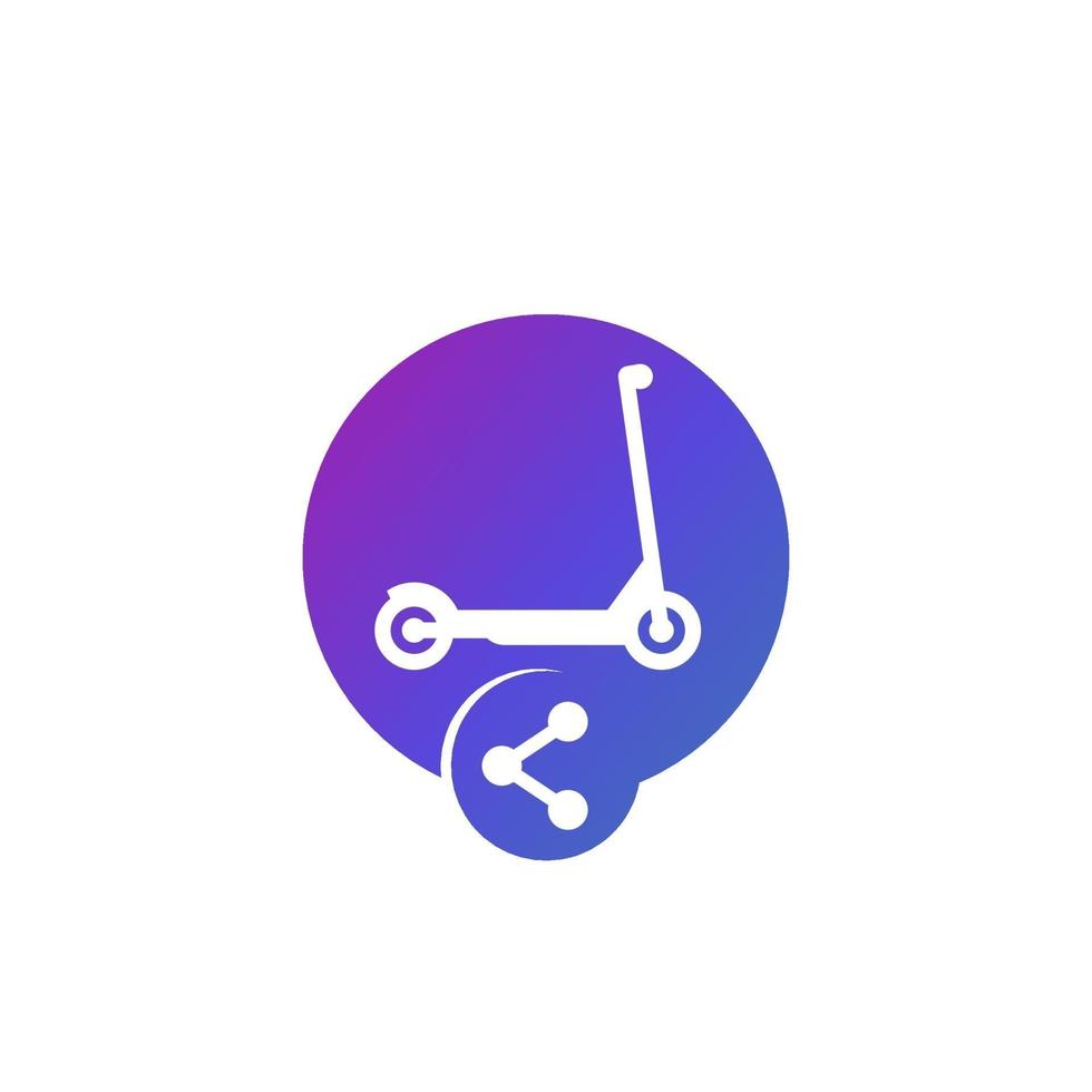 Kick-Scooter-Sharing-Service-Symbol für Web und Apps vektor