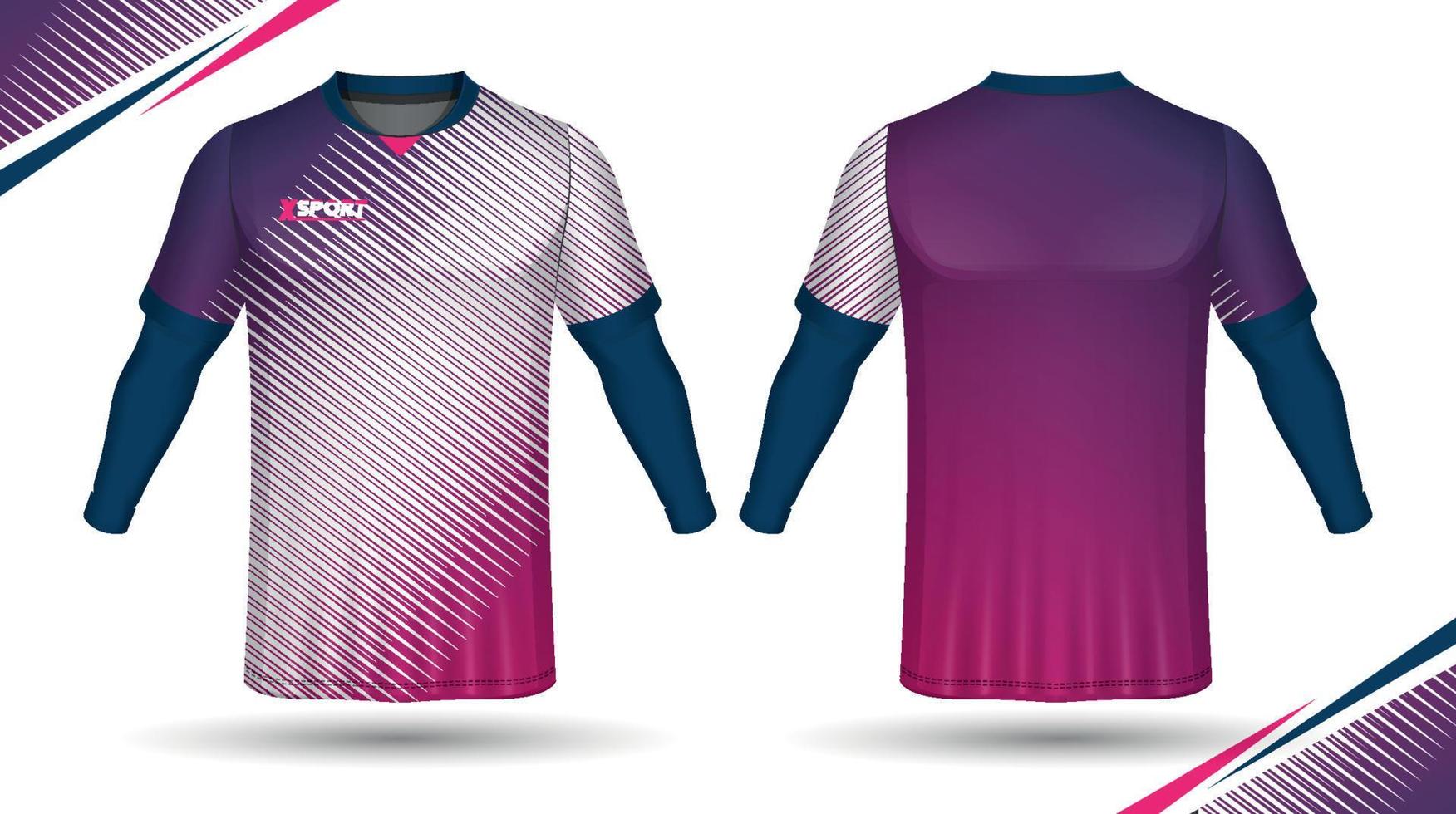 Fußball-Trikot-Design für Sublimation, Sport-T-Shirt-Design vektor