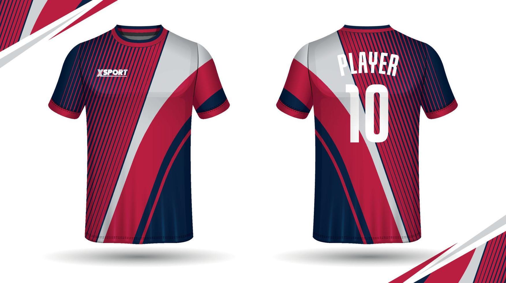 fotboll jersey design för sublimering, sport t skjorta design vektor