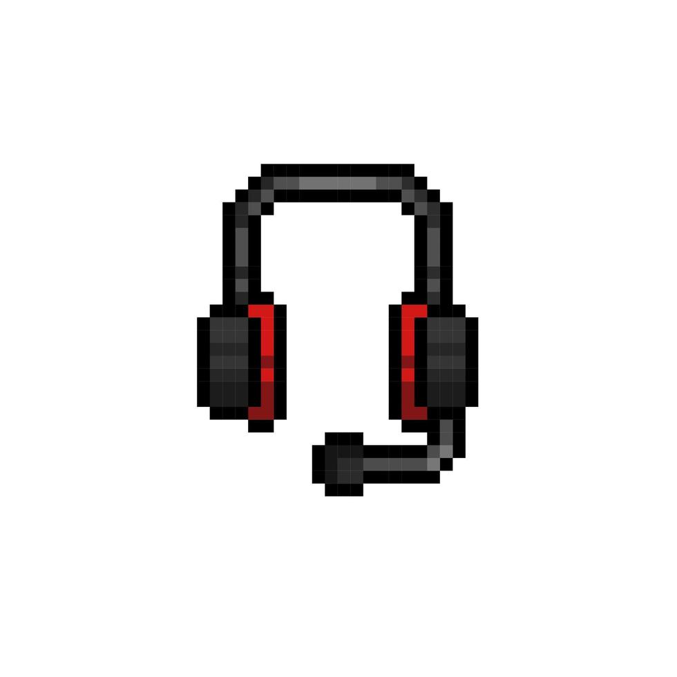 Headset im Pixel Kunst Stil vektor