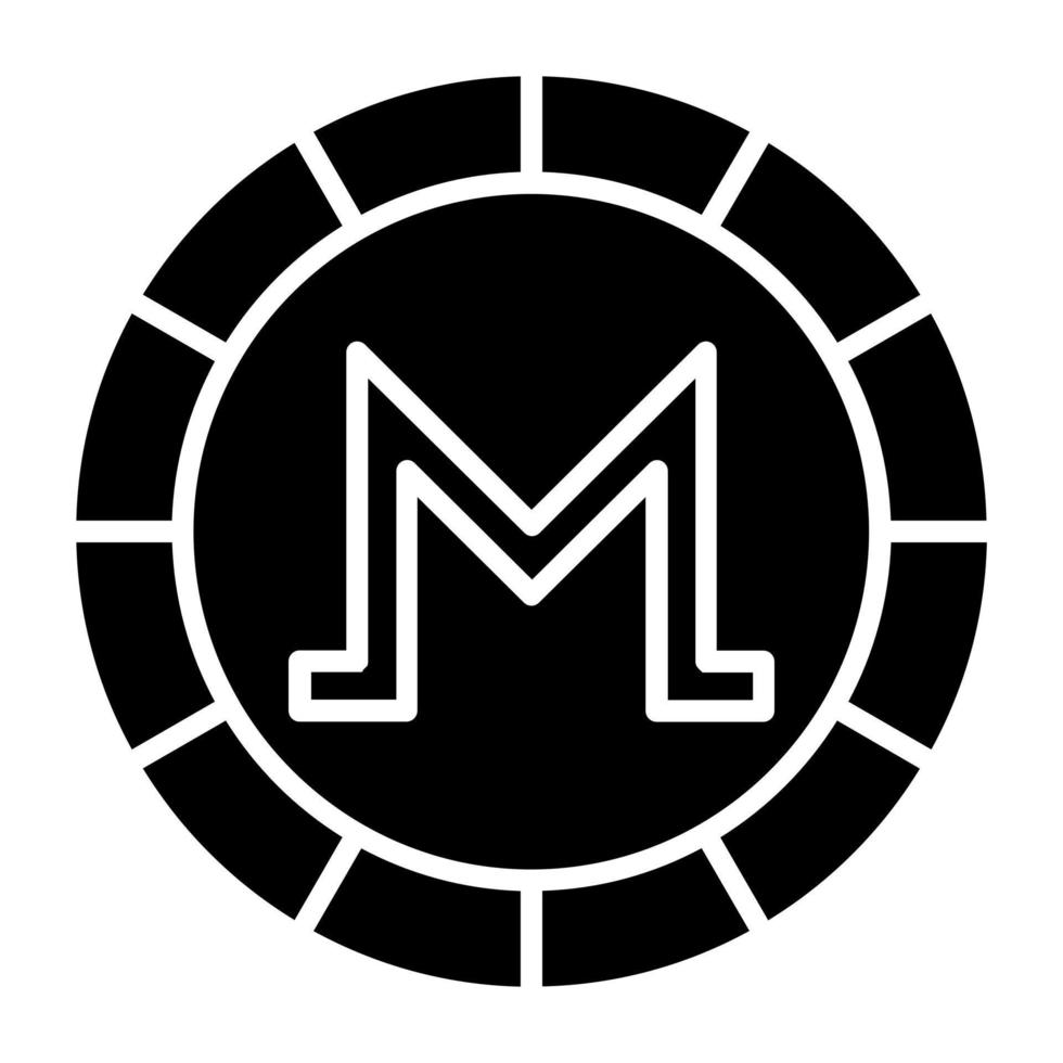 Monero Symbol Stil vektor