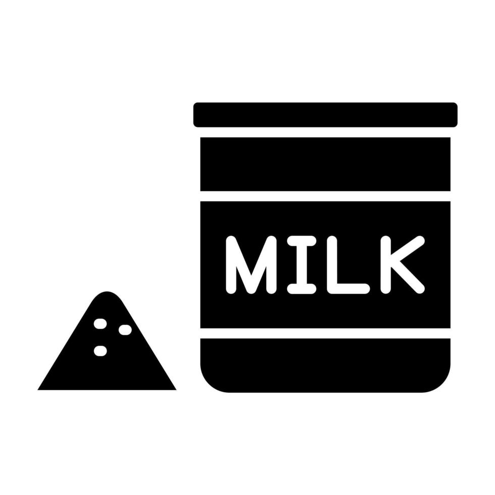 mjölk pulver ikon stil vektor