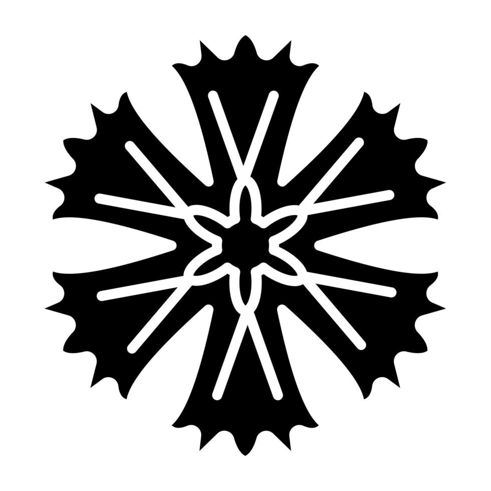 gesäumt Dianthus Symbol Stil vektor