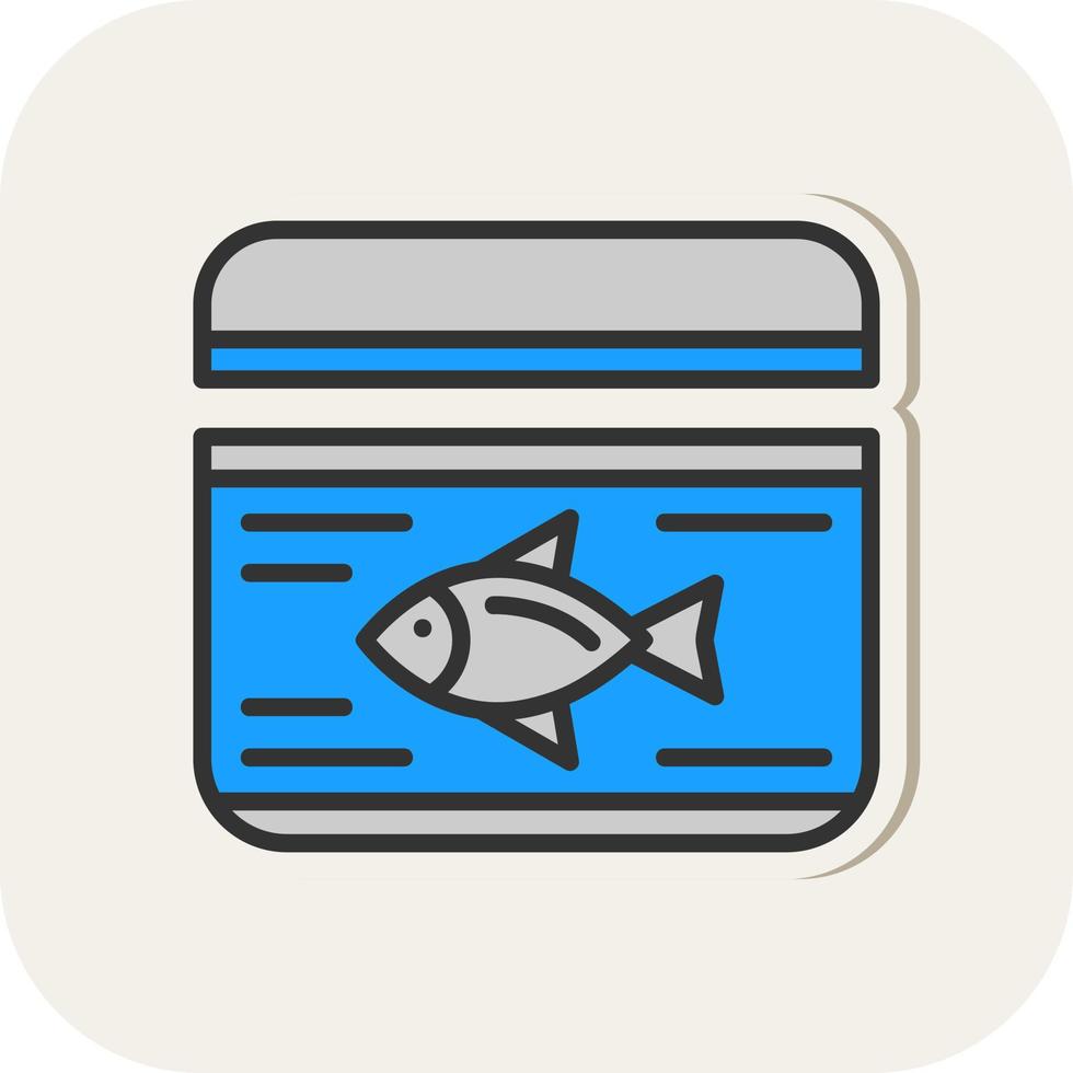 Thunfisch kann Vektor-Icon-Design vektor