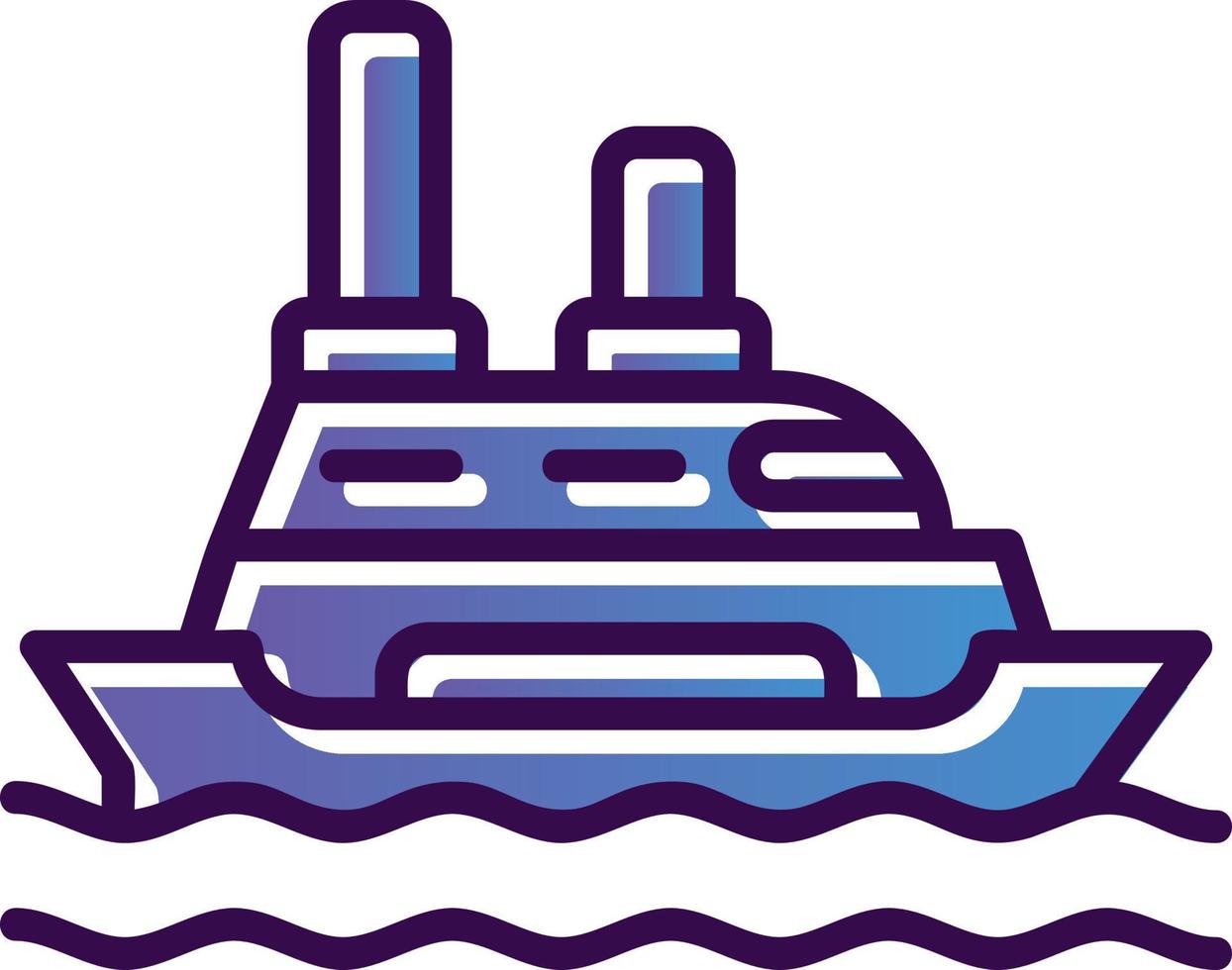 Kreuzfahrtschiff-Vektor-Icon-Design vektor