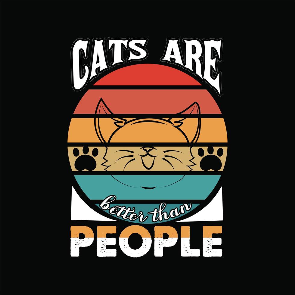 Katzen-T-Shirt-Design vektor