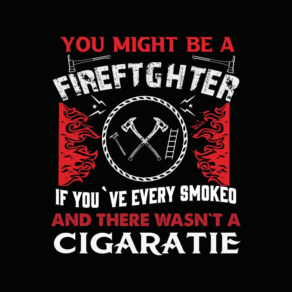 Feuerwehr-T-Shirt-Design vektor