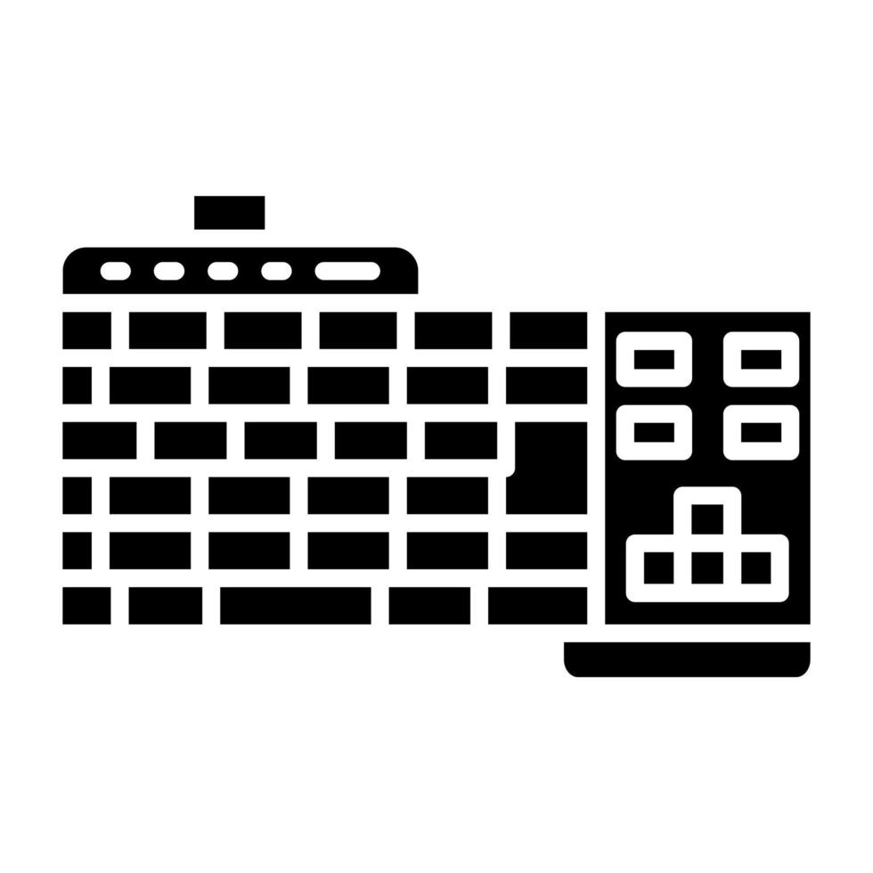 gaming tangentbord ikon stil vektor