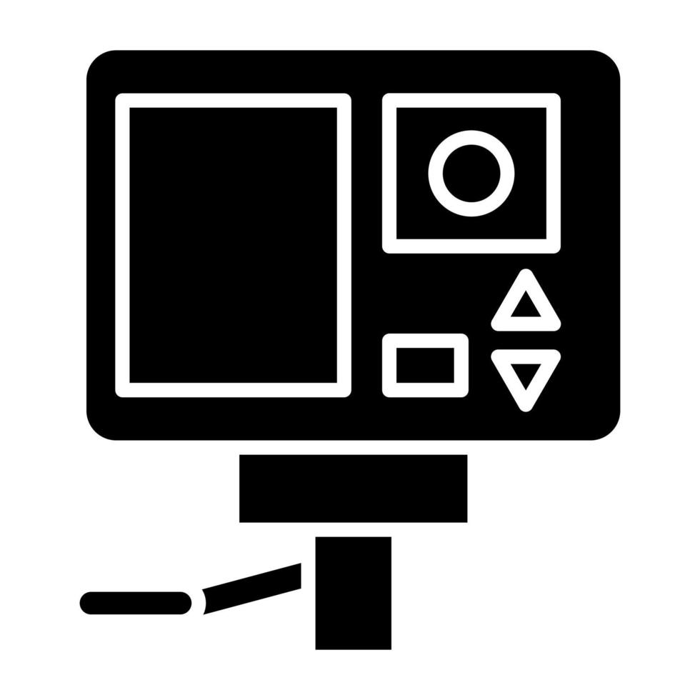 Action-Kamera-Icon-Stil vektor