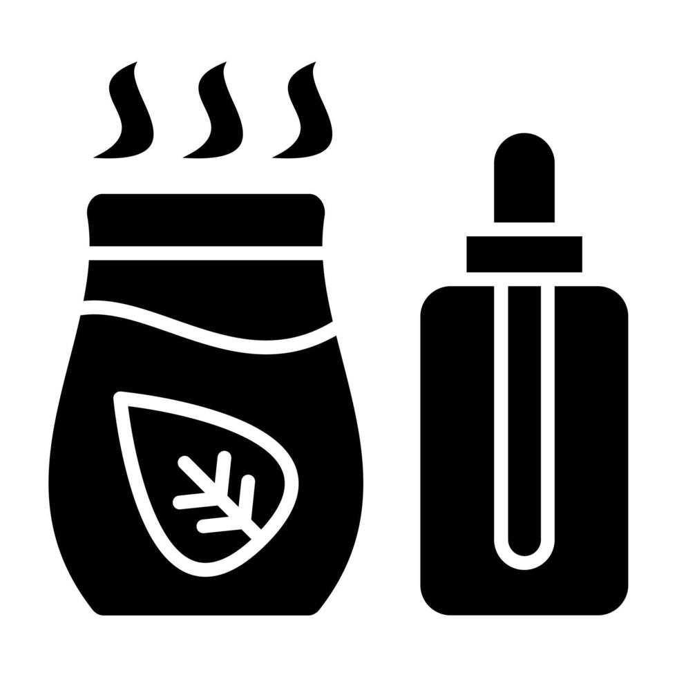 aromaterapi ikon stil vektor