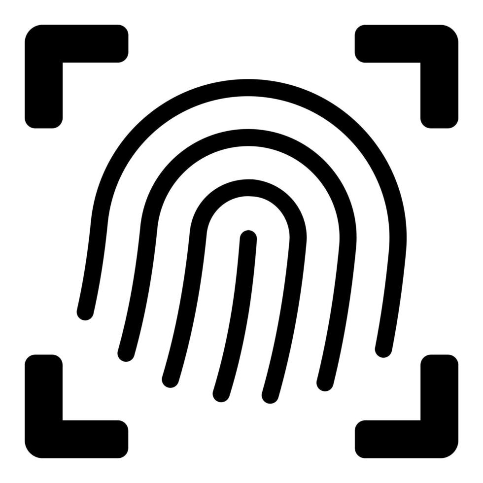 biometri ikon stil vektor
