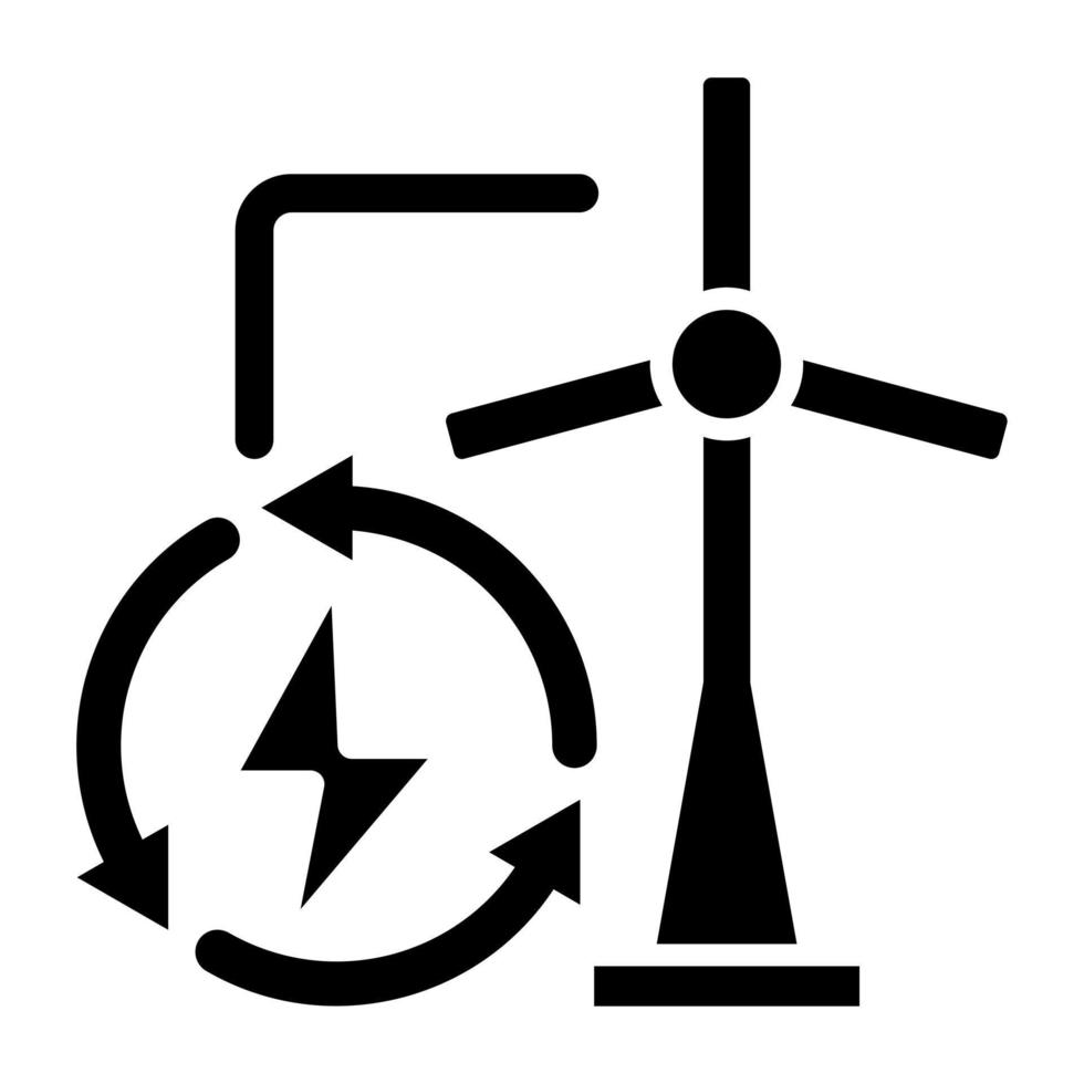 Symbolstil für erneuerbare Energien vektor