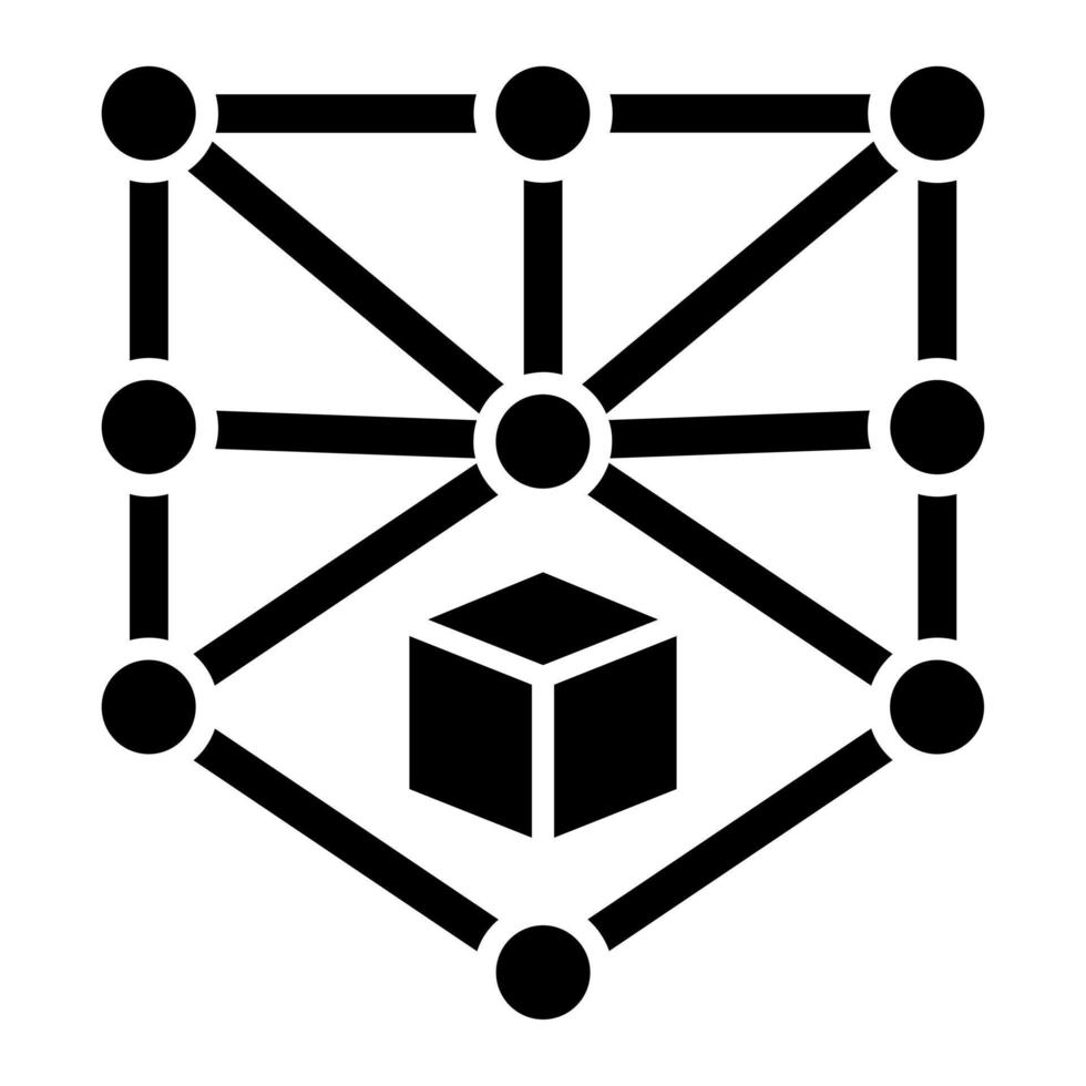 blockchain ikon stil vektor