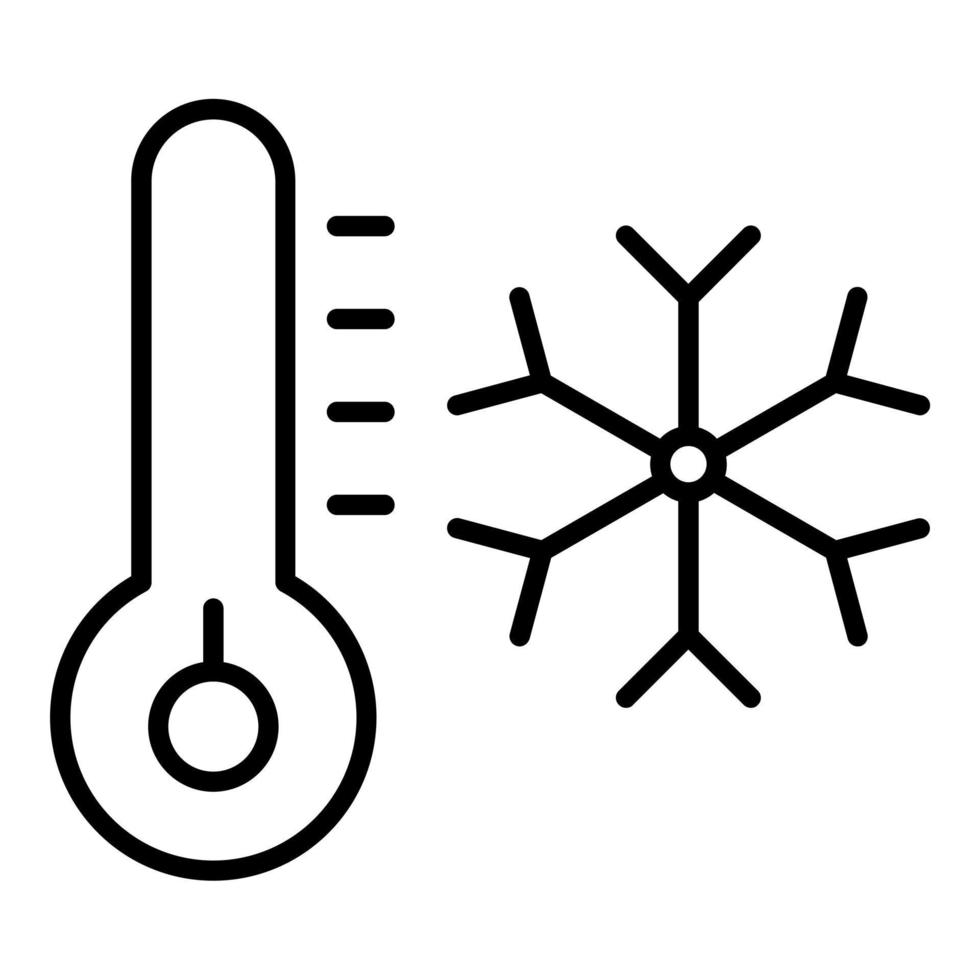 Unterkühlung Symbol Stil vektor