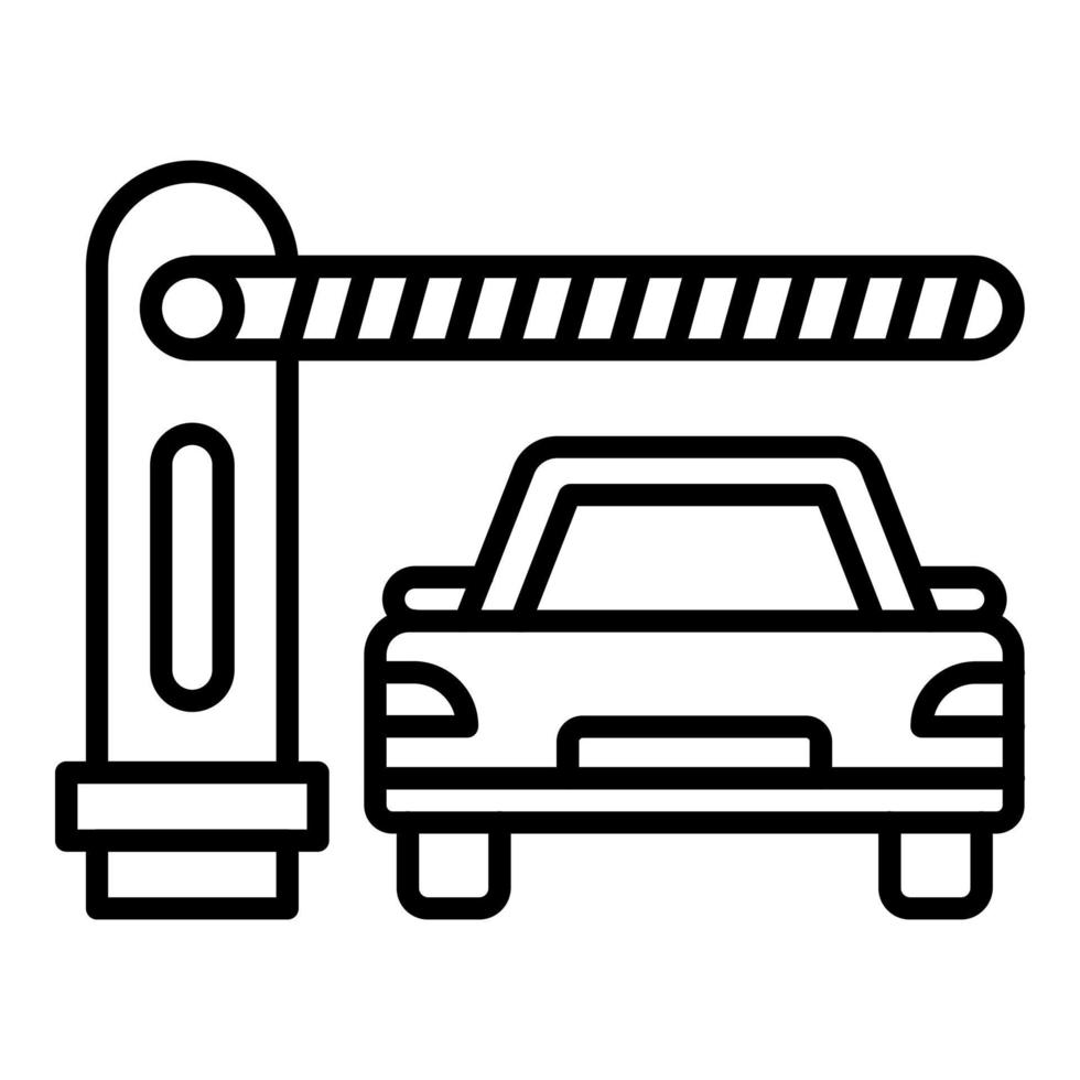 Auto Barriere Symbol Stil vektor