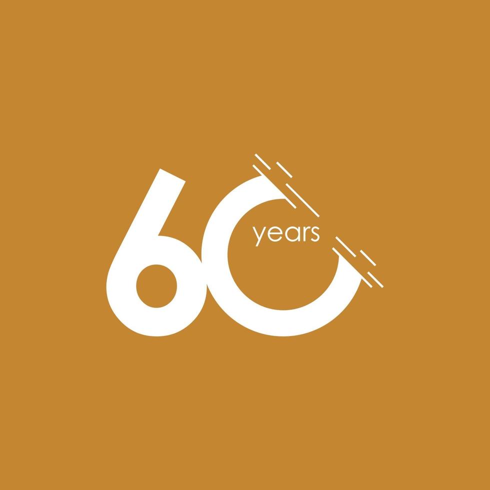 60 Jahre Jubiläumsfeier Vektor Vorlage Design Illustration